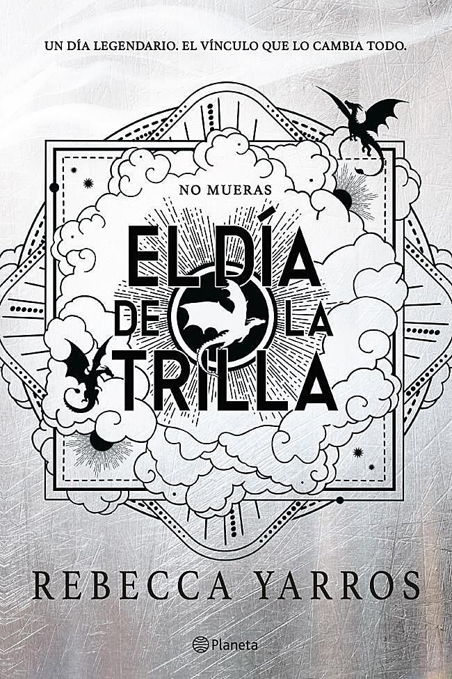 Portada de la nueva novela de la serie Empíreo, el día de la trilla, de Rebecca Yarros.