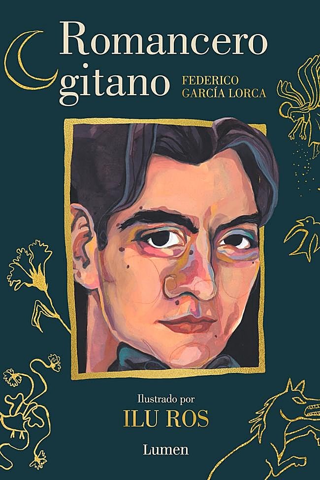 Portada del Romancero Gitano de Lorca ilustrado por Ilu Ros.