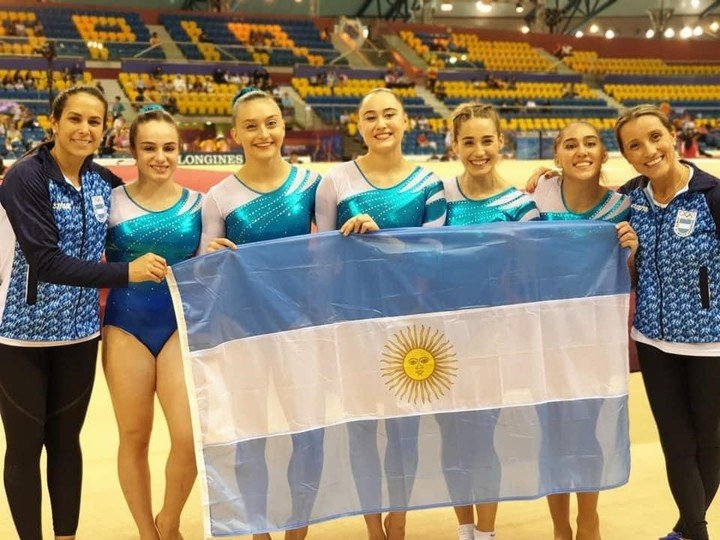 El equipo de oro de gimnasia artística.