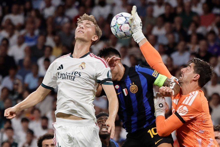 Courtois, clave en la victoria del Real Madrid sobre Inter.