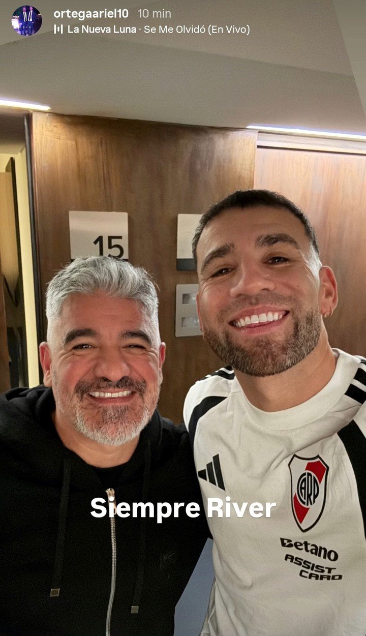 Ortega junto a Nico Otamendi. Instagram
