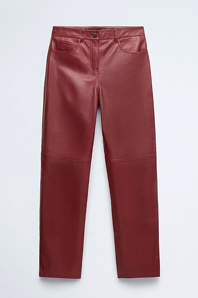Pantalón de piel de Mango (229,99 euros)