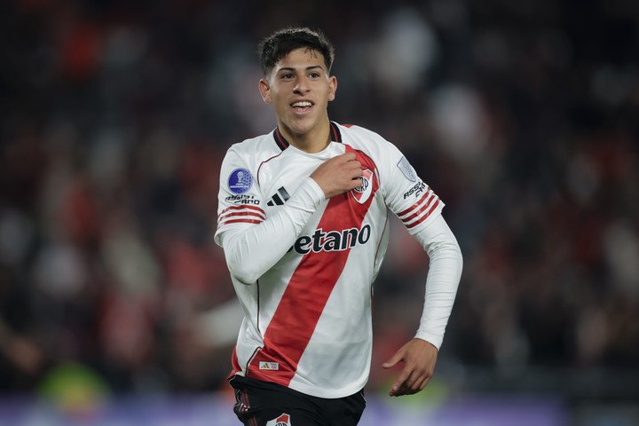 Lautaro Pereyra en su primer gol con River (FOTOBAIRES). Foto: FOTOBAIRES Copa Conmebol Sudamericana. - FTP CLARIN 00024729-03.JPG Z Invitado
