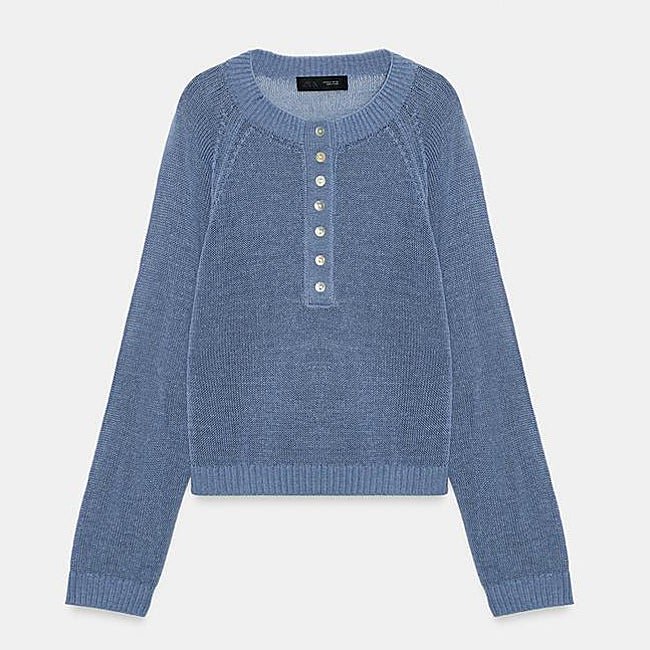 Jersey azul de Zara (29,99 euros)