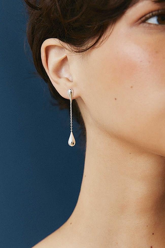 Pendientes largos de plata de Vidal & Vidal.