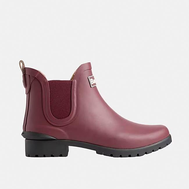 Botas de agua cortas en burdeos de Barbour.