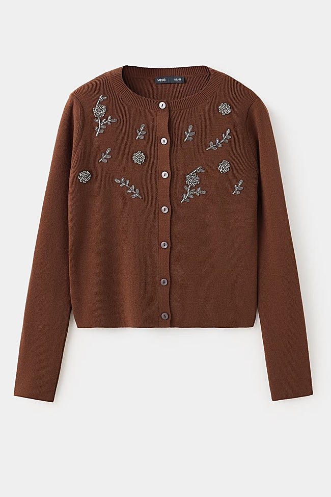 Chaqueta marrón de Mango (39,99 euros)