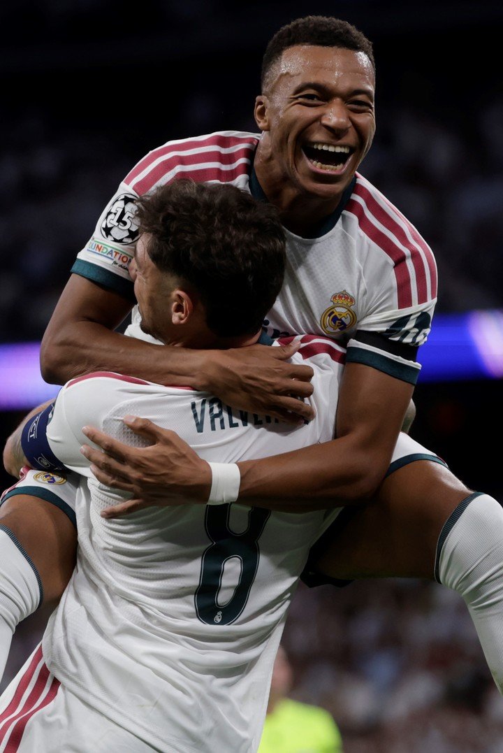 El festejo de Mbappé (Foto: EFE). 