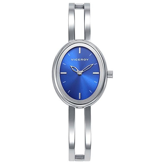 Reloj plateado con esfera azul de Viceroy, 125 euros.