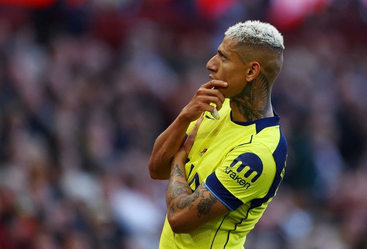 Richarlison con el Tottenham. (Reuters)