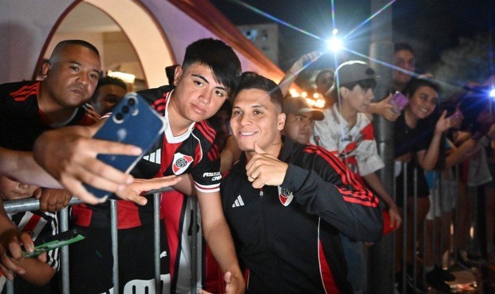 Quintero durante la última vez de River en Tucumán. Prensa River.