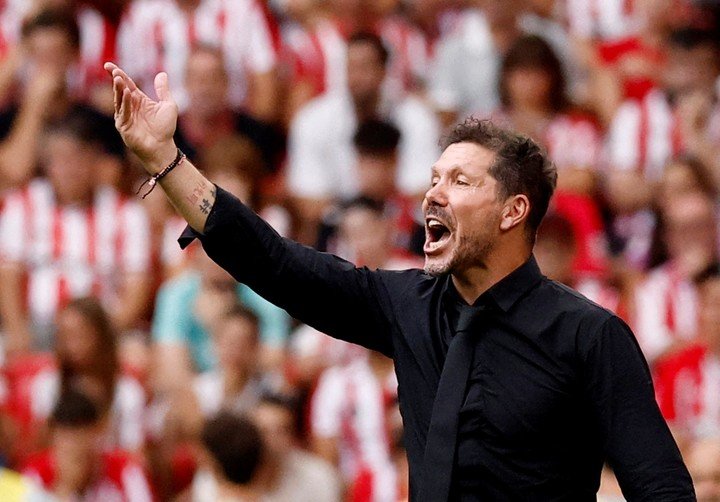 Diego Simeone en San Mamés.