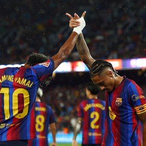 Show total del Barcelona: hat-trick de Raphinha y espectacular ¡7-2! contra el Racing de Santander