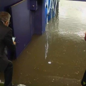 Tormenta en Valencia inundó un estadio y suspendió el partido entre Levante vs. Athletic 