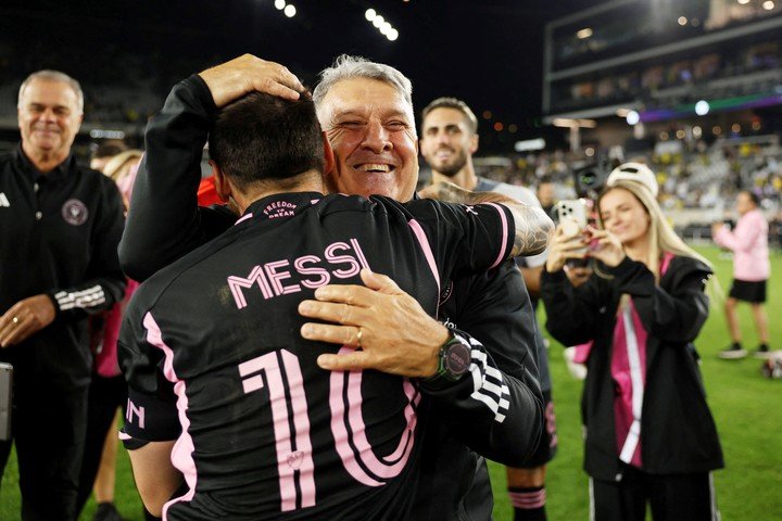 Messi y el Tata, en el Inter Miami. (Foto: Reuters)