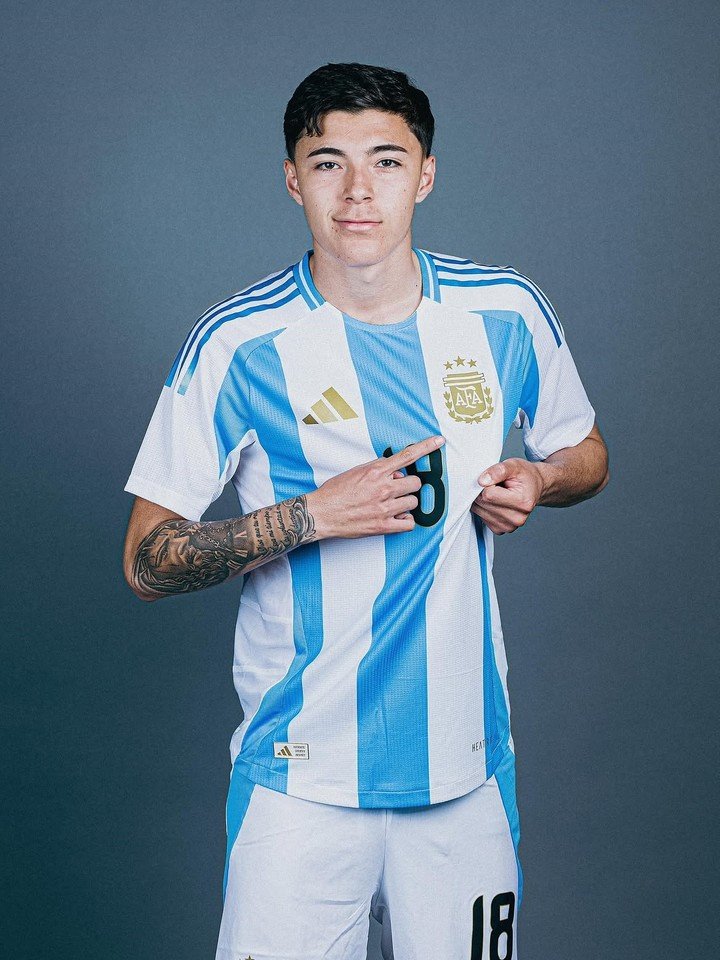 Tobías Andrada en la Sub 20. Foto: Instagram