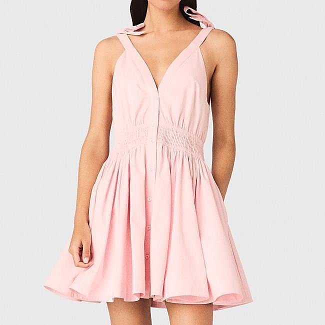 Vestido rosa corto de Maje, 245 euros.