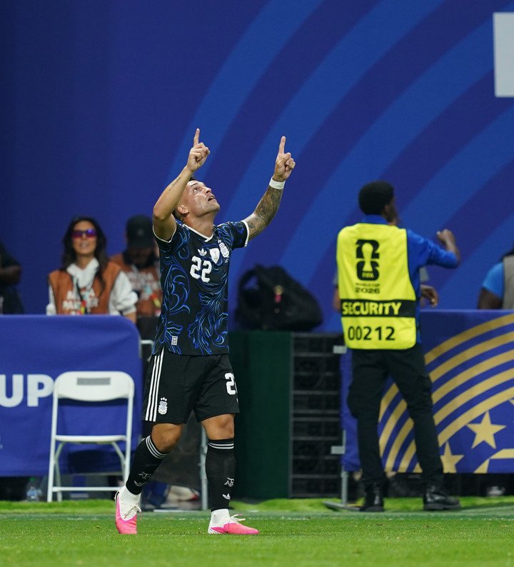 El festejo de Lautaro Martínez en el Mercedes Benz Stadium (Juano Tesone). 