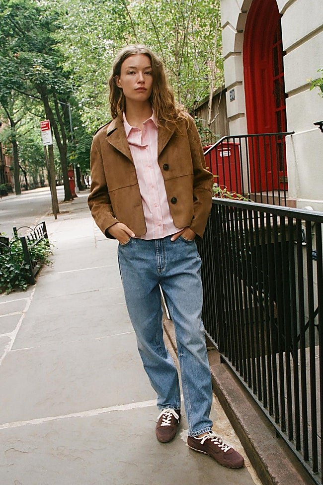 Chaqueta efecto ante de Zara (29,99 euros)
