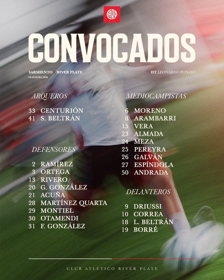 La lista de citados por Ponzio ante Sarmiento (Prensa River).