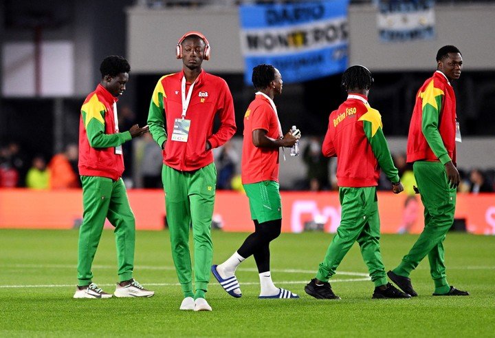 Soccer Football - International Friendly - Argentina v Burkina Faso - Estadio Monumental, Buenos Aires, Argentina - October 3, 2026
Burkina Faso players before the match REUTERS/Rodrigo Valle