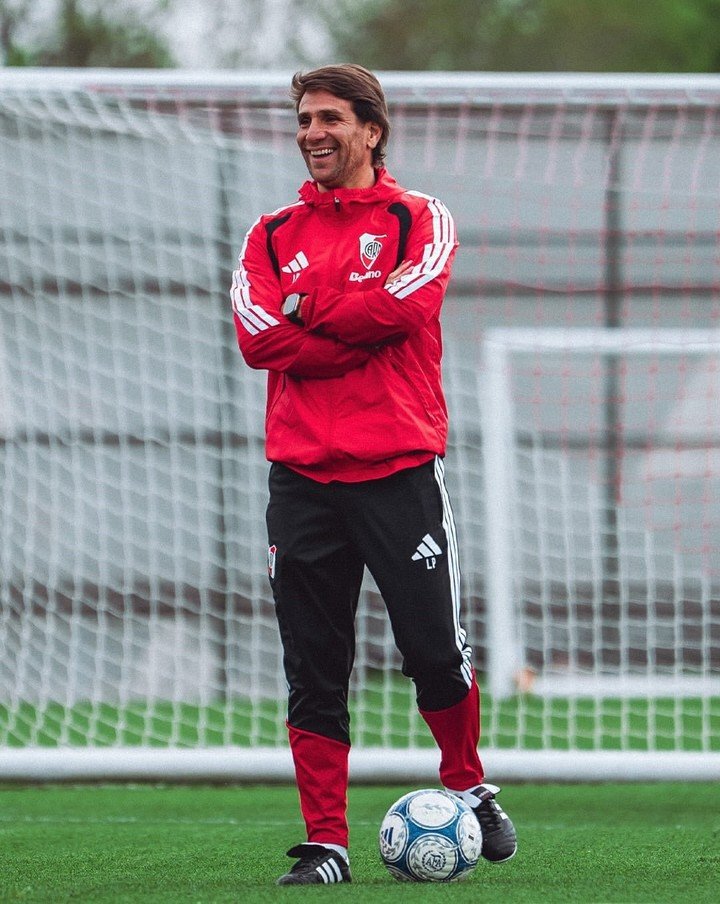Ponzio, entrenando a River.
Prensa River