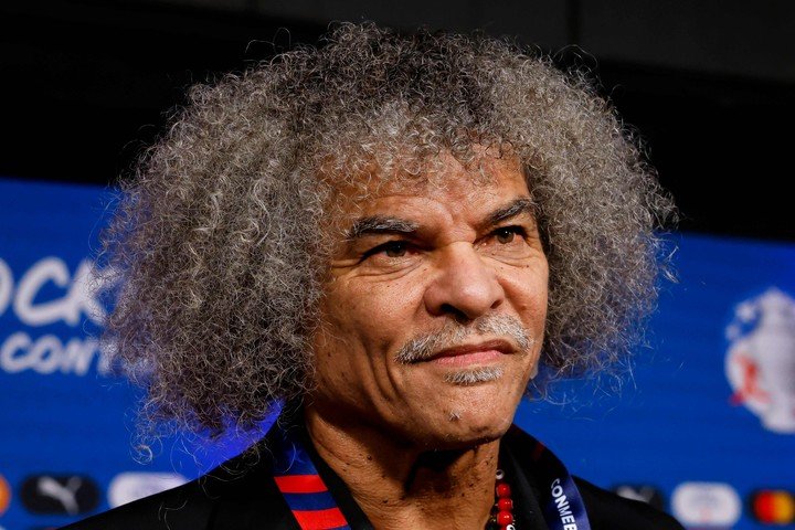 La melena es marca registrada de Valderrama (Uzcategui/Getty Images/AFP). 