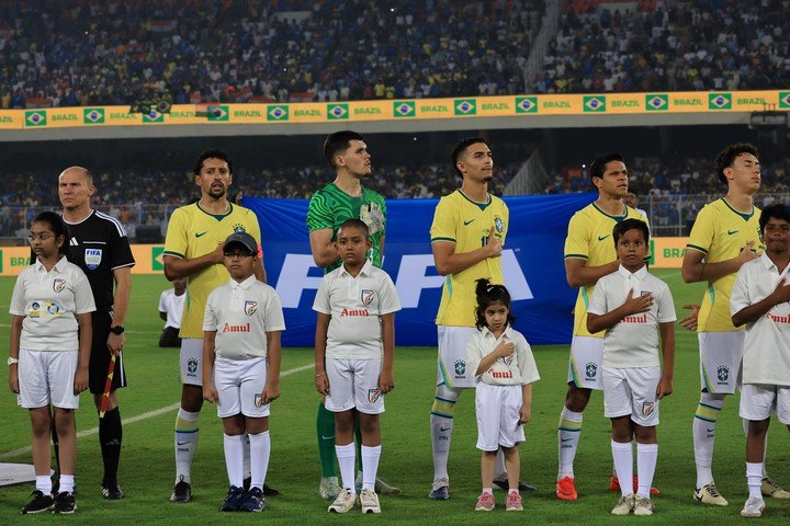 Brasil vs. India. (EFE)