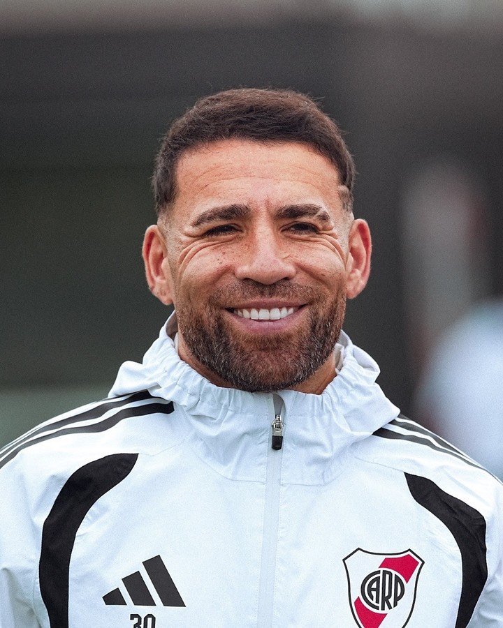 Nicolas Otamendi, feliz en River (Prensa River).