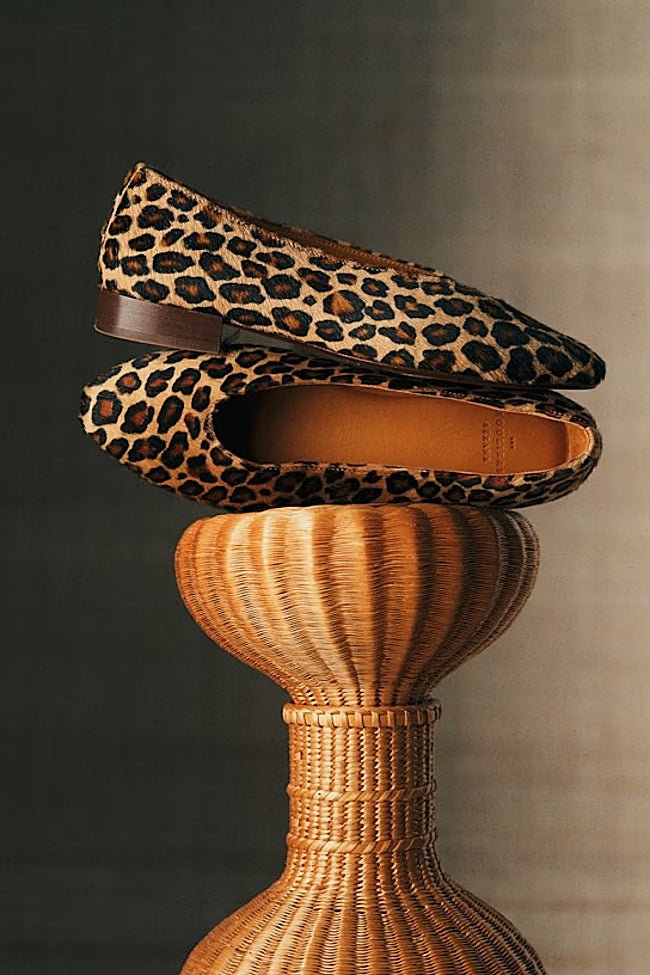 Bailarinas com estampado de leopardo de Sézane (155 euros)
