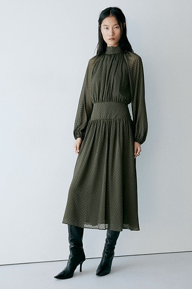 Vestido estampado de Mango (49,99 euros)