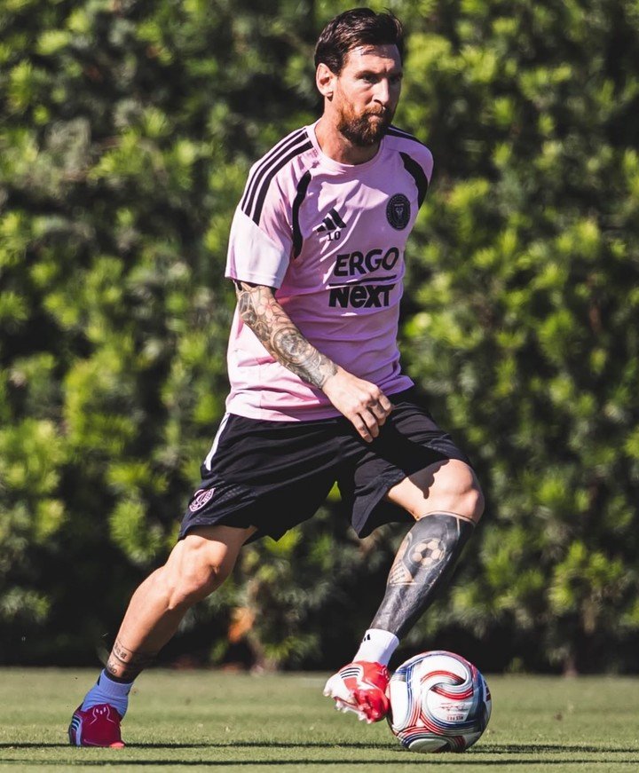 Messi entrenó en la previa del partido de Inter Miami ante New York City (Foto: Inter Miami).