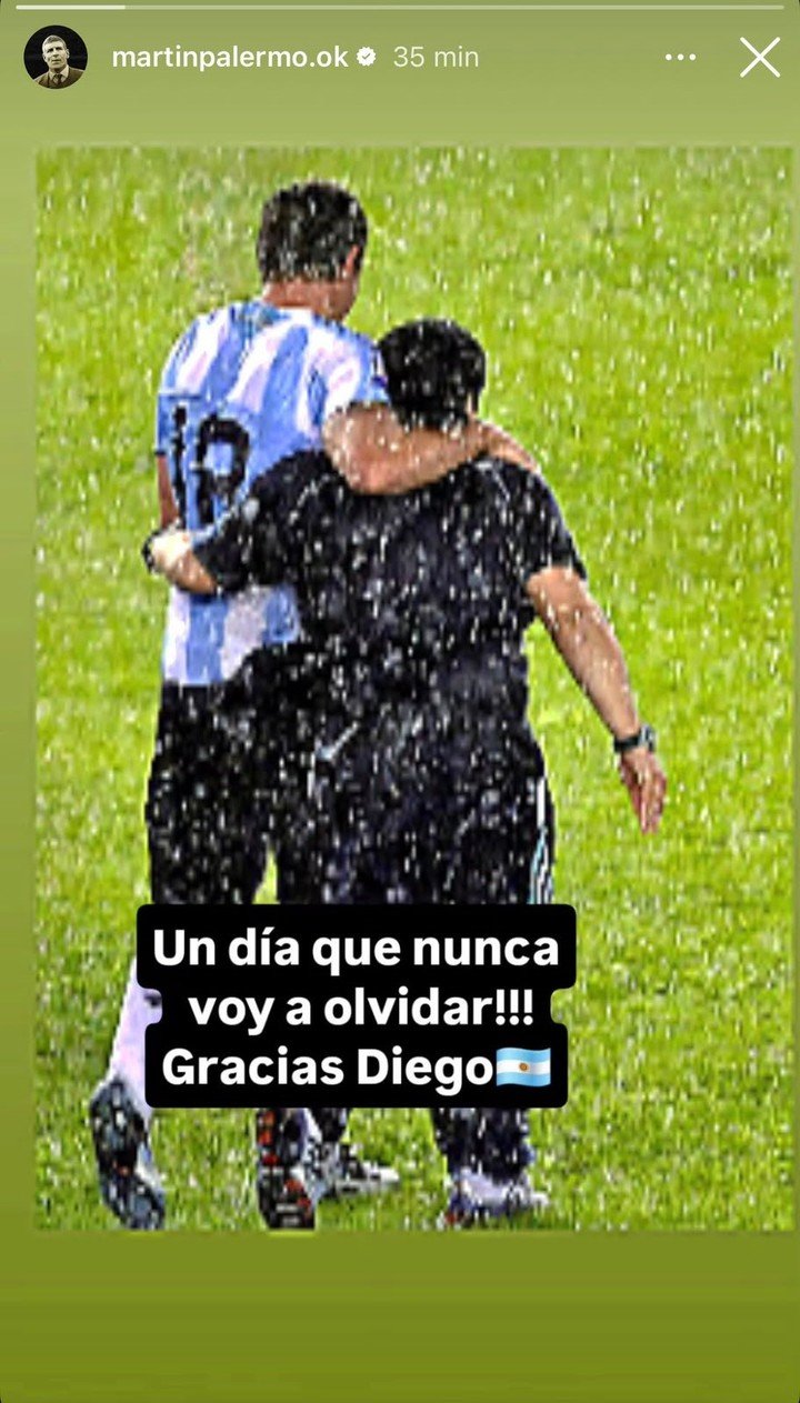 La historia publicada por Palermo (Instagram).
