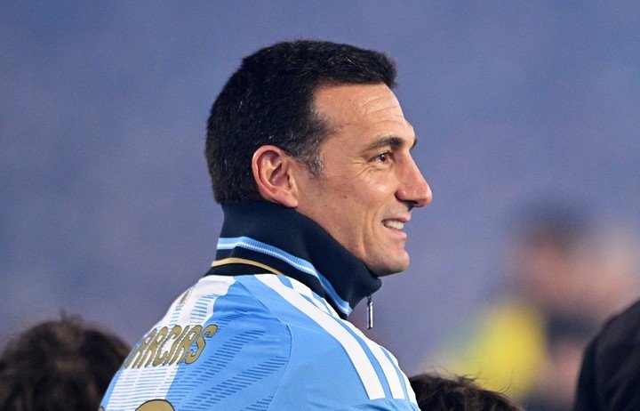 Scaloni, emocionado (REUTER).