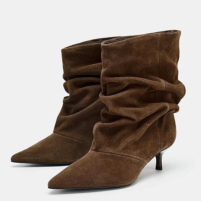 Botines de serraje de Zara (69,99 euros)