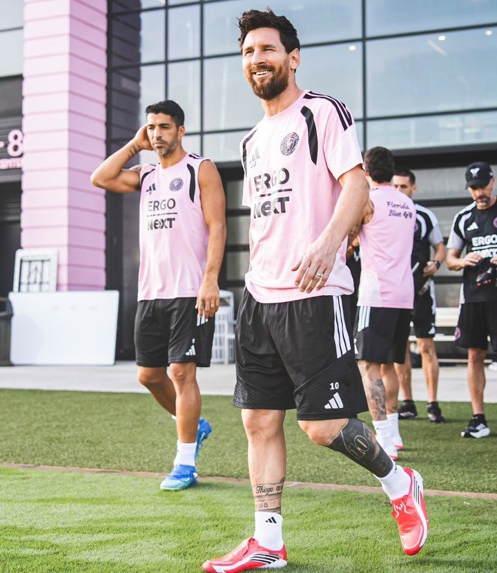 Leo se destacó en su vuelta a los entrenamientos.