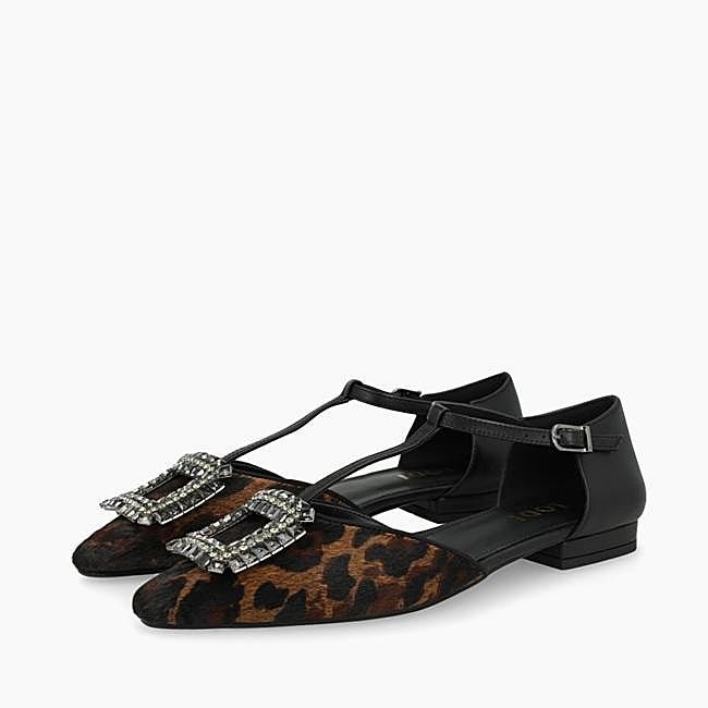 Bailarinas animal print de Lodi, 77,50 euros.